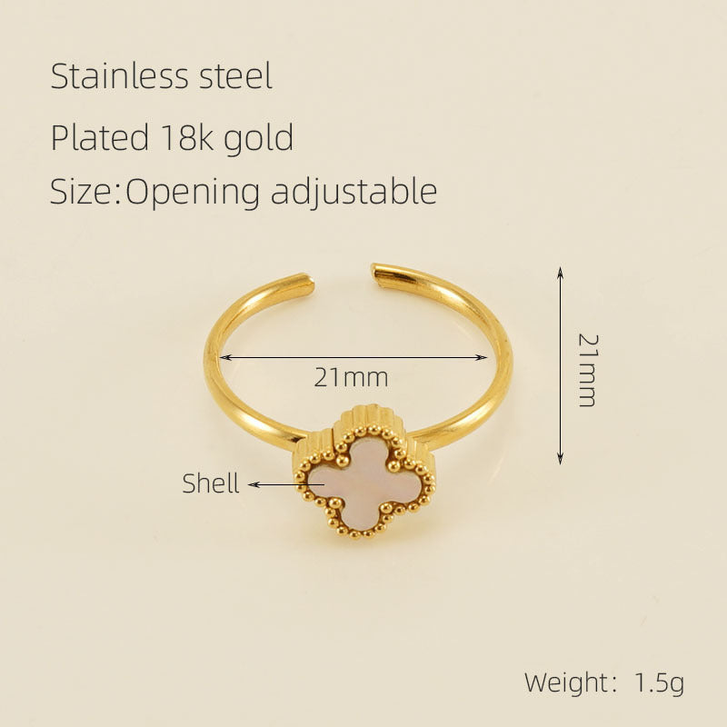 Wholesale Adjustable stainless steel heart-shaped ring