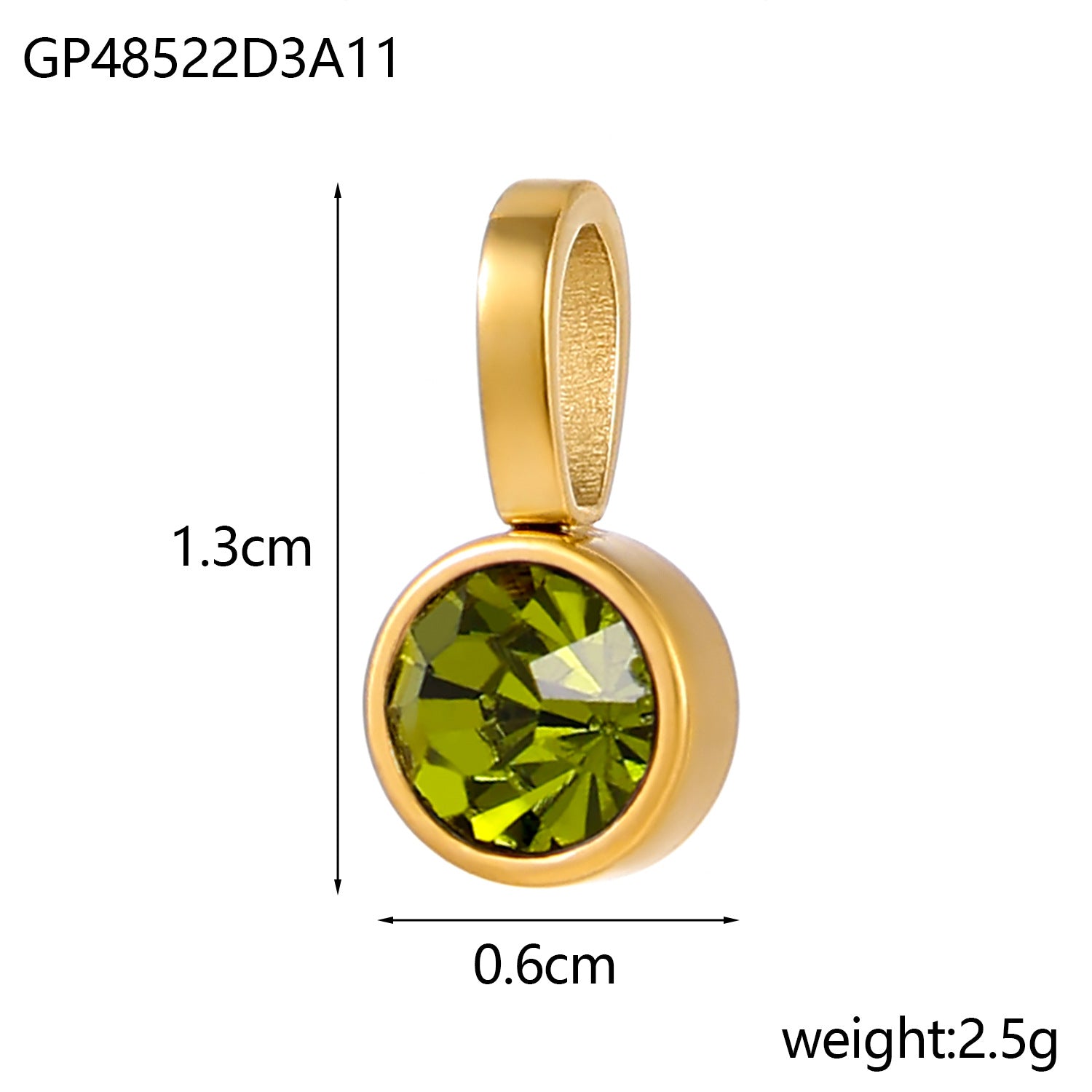 Wholesale Stainless steel birthday stone letter pendant