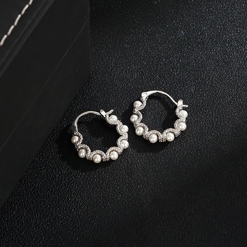 Wholesale Vintage Beaded Earrings Light Luxury Earrings