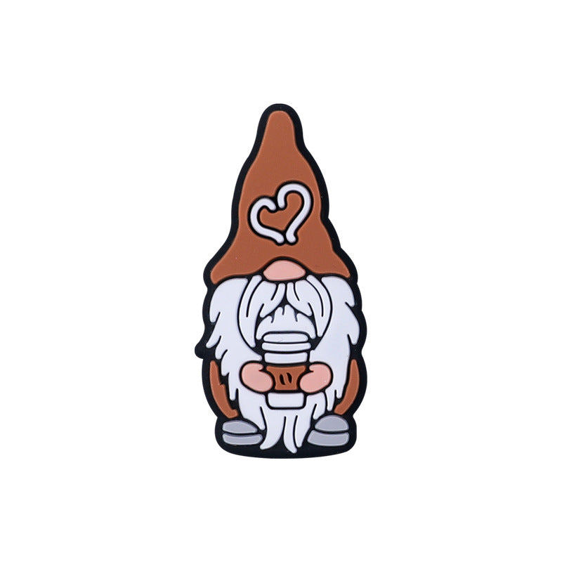 Wholesale 20pcs Coffee Letter Silicone Focal Beads DIY Bead Pen Accessories ACC-BDS-RongFa023