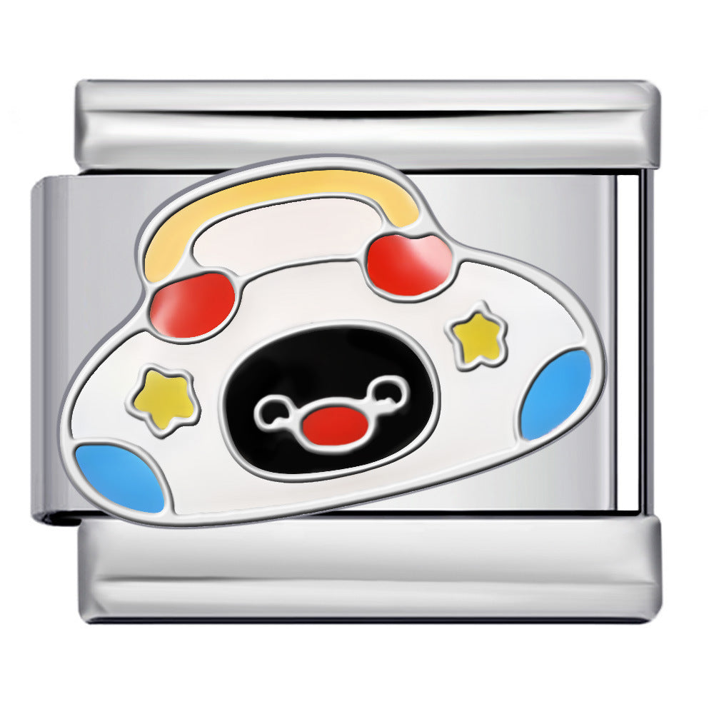 Wholesale 5pcs Italian Charm Bracelet 9mm DIY Splicing Cute Creative Stainless Steel Composable Bracelet