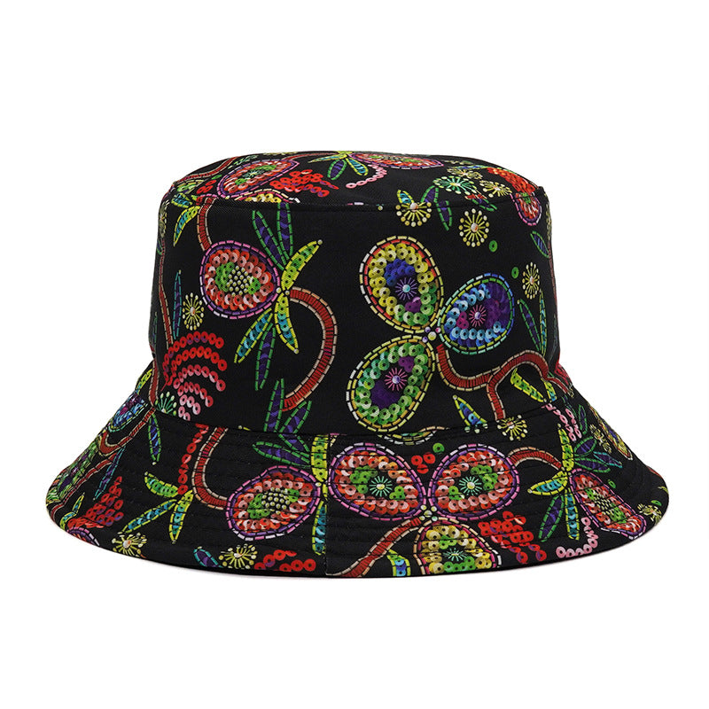 Wholesale  printing fisherman hat graffiti  double-sided basin hat tide