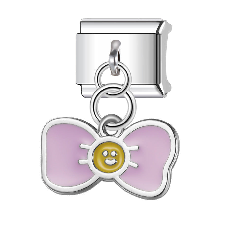 Wholesale Italian Charm Bracelet 9mm DIY Splicing Cute Pattern Stainless Steel Composable Bracelet