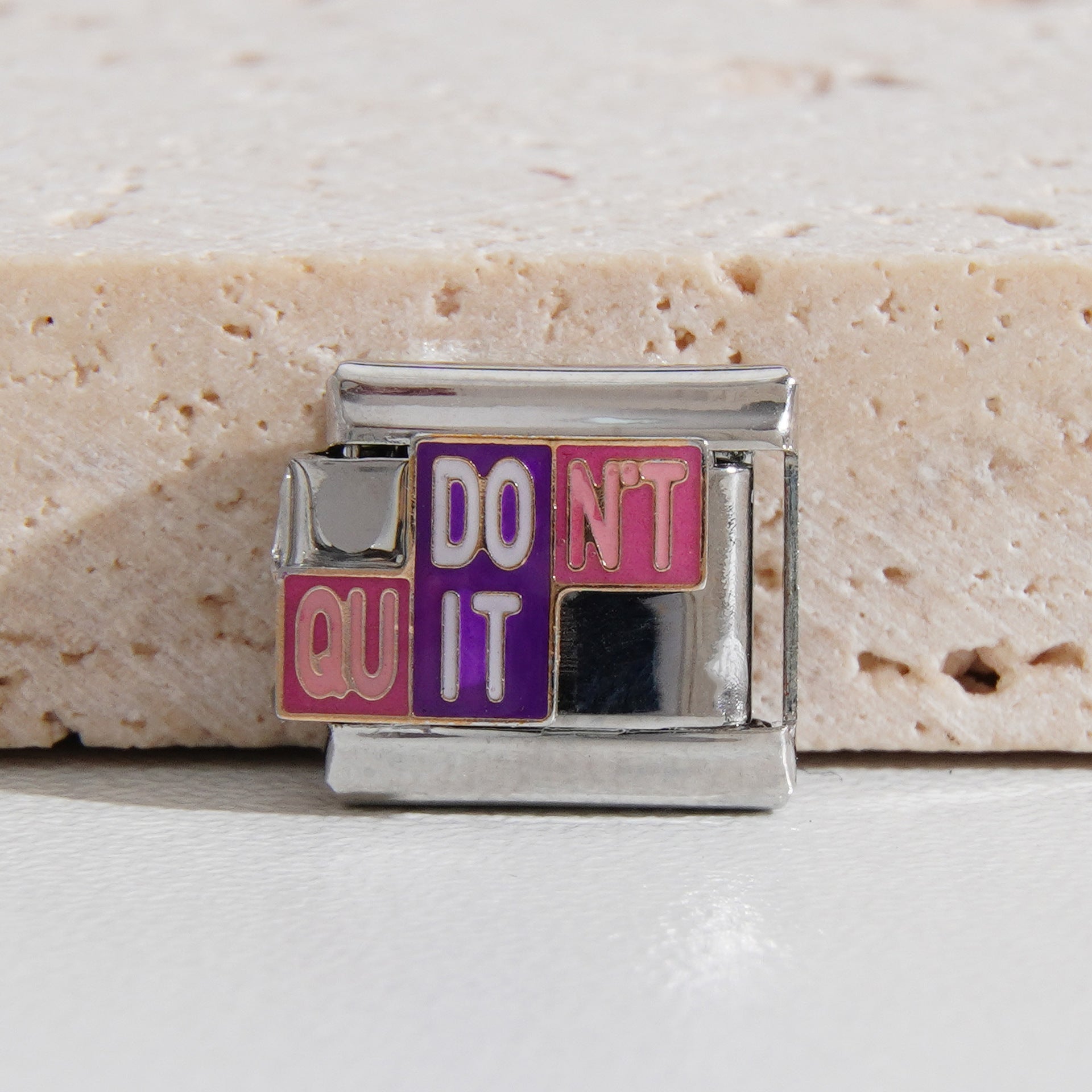 Wholesale Italian Charm Bracelet 9mm DIY Splicing English Letters Stainless Steel Composable Bracelet