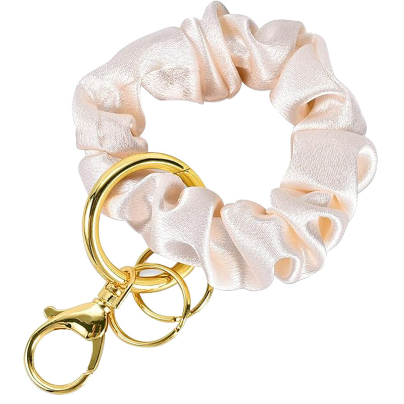 Wholesale Wrist Strap Keychain Hair Ring Pleated Keychains