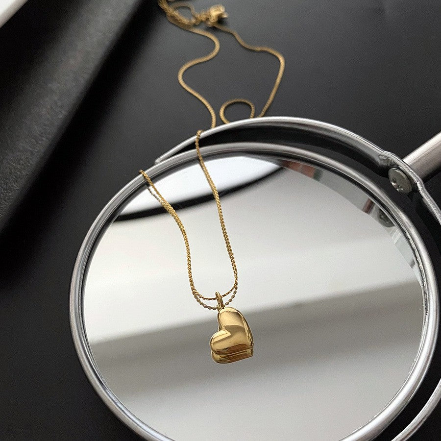 Wholesale Titanium Steel Necklace Letter Love Pendant Snake Bone Chain ACC-NE-Yuxi015