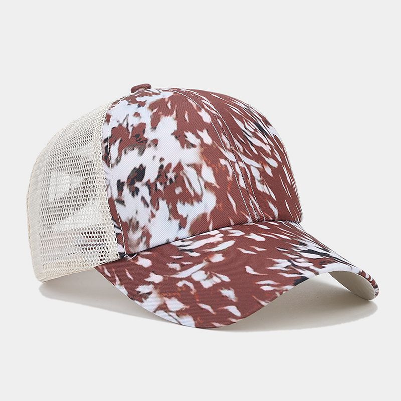 Wholesale Western Style Sunflower Cow Pattern Aztec Ponytail Hat Mesh Cap Baseball Cap ACC-HT-LvYi001
