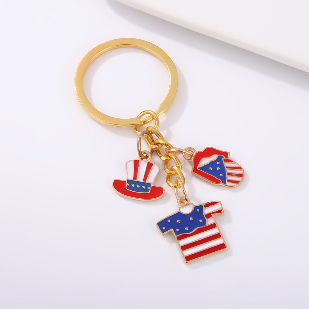 Wholesale US Independence Day Event Commemorative Keychains