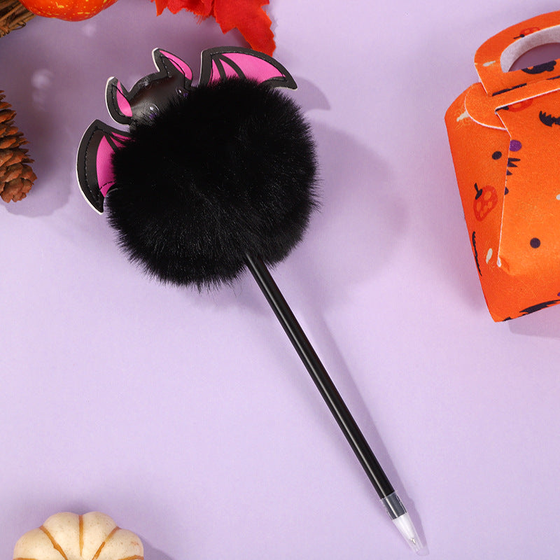 Wholesale  Halloween stationery decompression cartoon bat plush pen