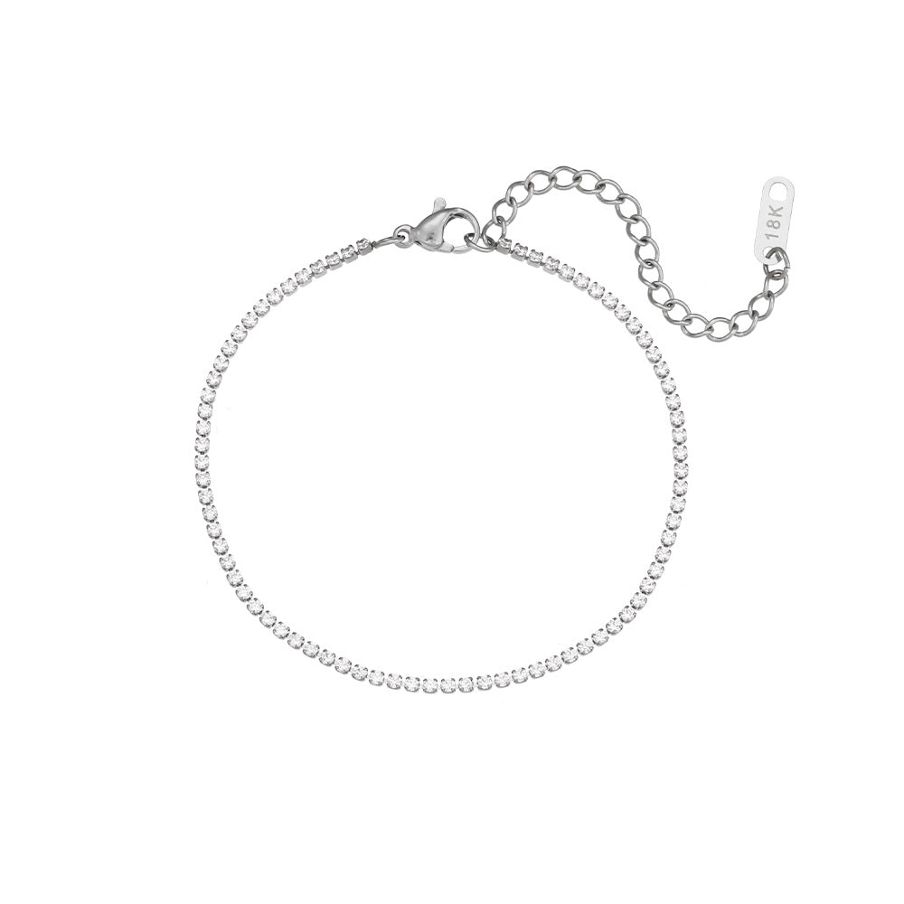 Wholesale Trendy European American Fashion Stainless Steel Zircon Necklace,  Jewelry Accessory for Women