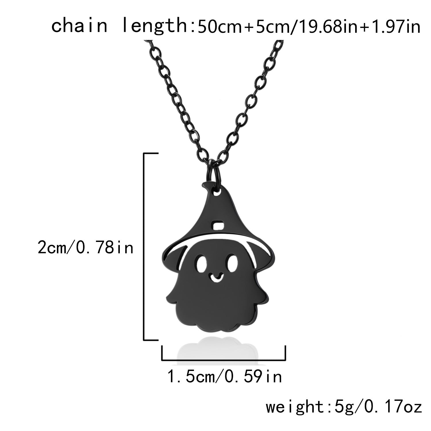 Wholesale Stainless Steel  Ghost Necklace Pumpkin  Pendant Trendy Jewelry Accessory