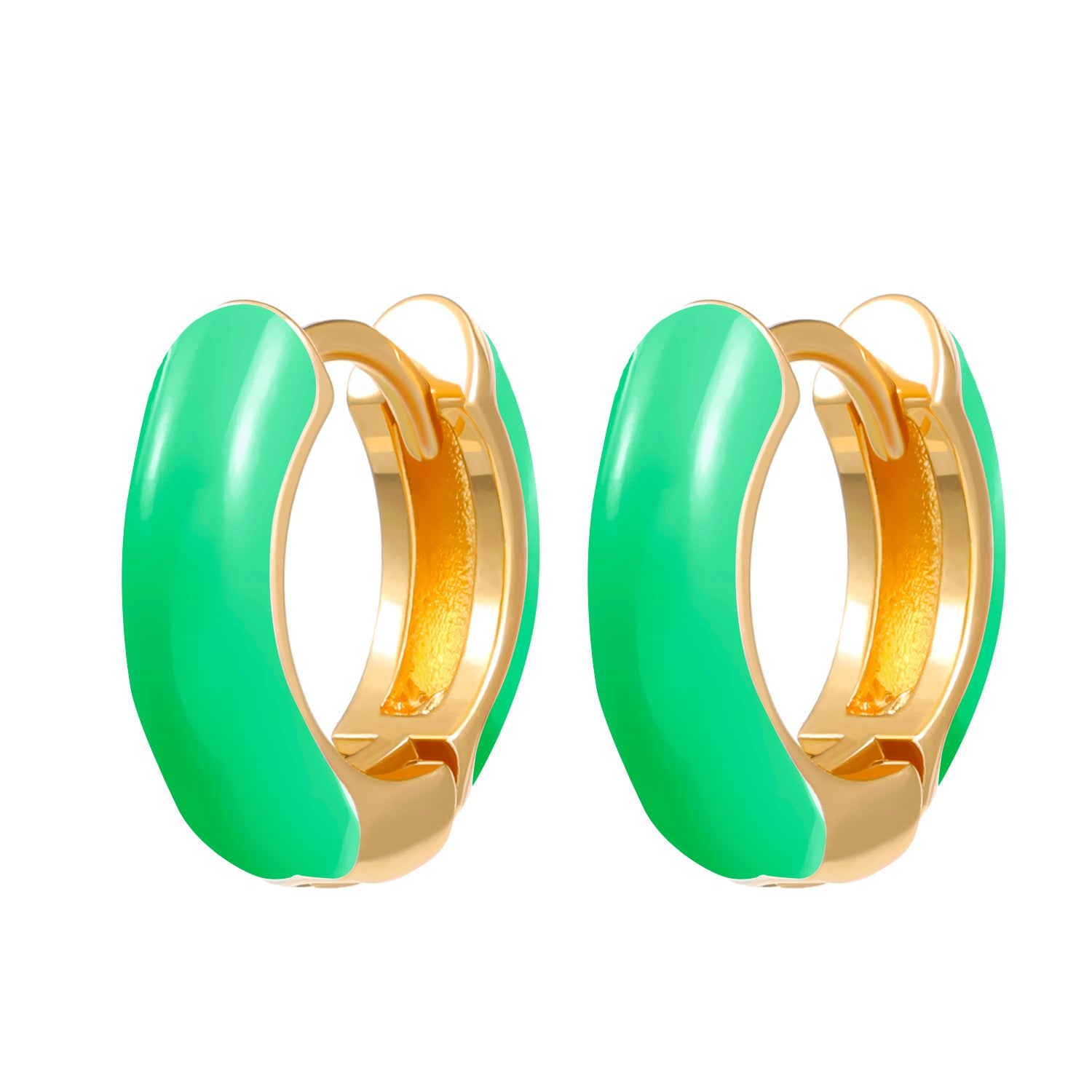 Wholesale  color drop oil C- shaped earrings