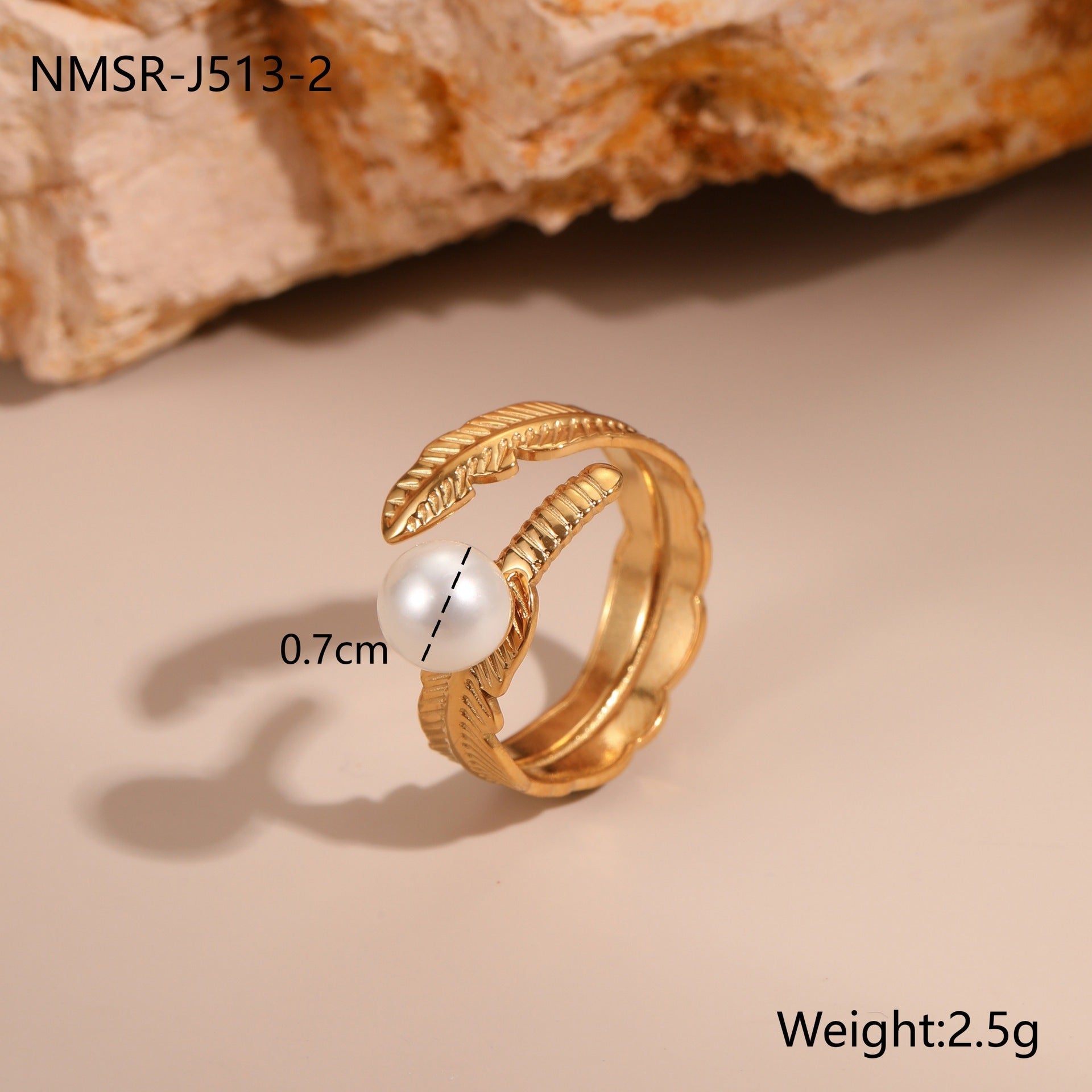 Wholesale Stainless steel 18K gold plated open ring