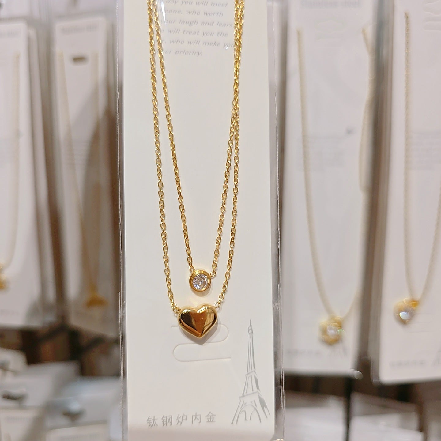 Wholesale Minimalist  High End Stainless Steel Clavicle Necklace