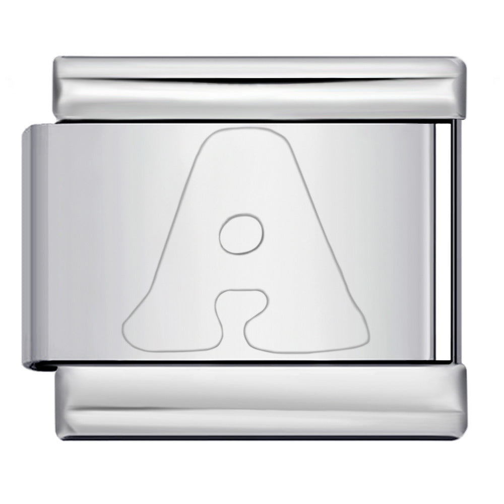 Wholesale Italian Charm Bracelet 9mm DIY Splicing Removable English Letters Stainless Steel Composable Bracelet