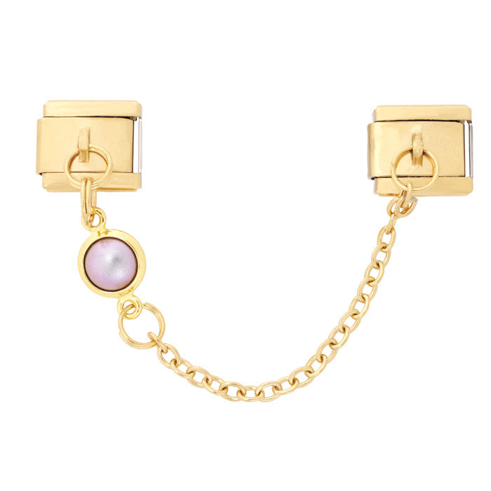 Wholesale Italian Creative Double Hook Colorful Birthstone Bracelet Stainless Steel Handmade Jewelry Accessory