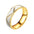 Wholesale Stainless Steel Ring Two-color K-gold Couple Ring