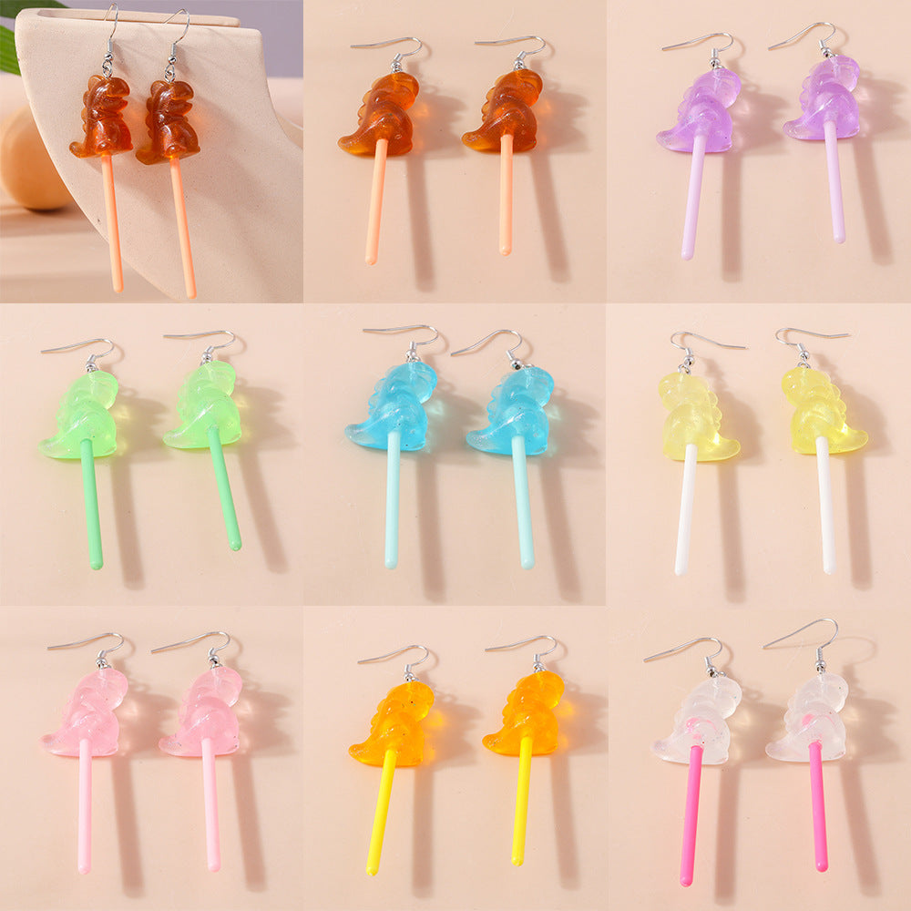 Wholesale Fashion Dinosaur Duck Candy Earrings