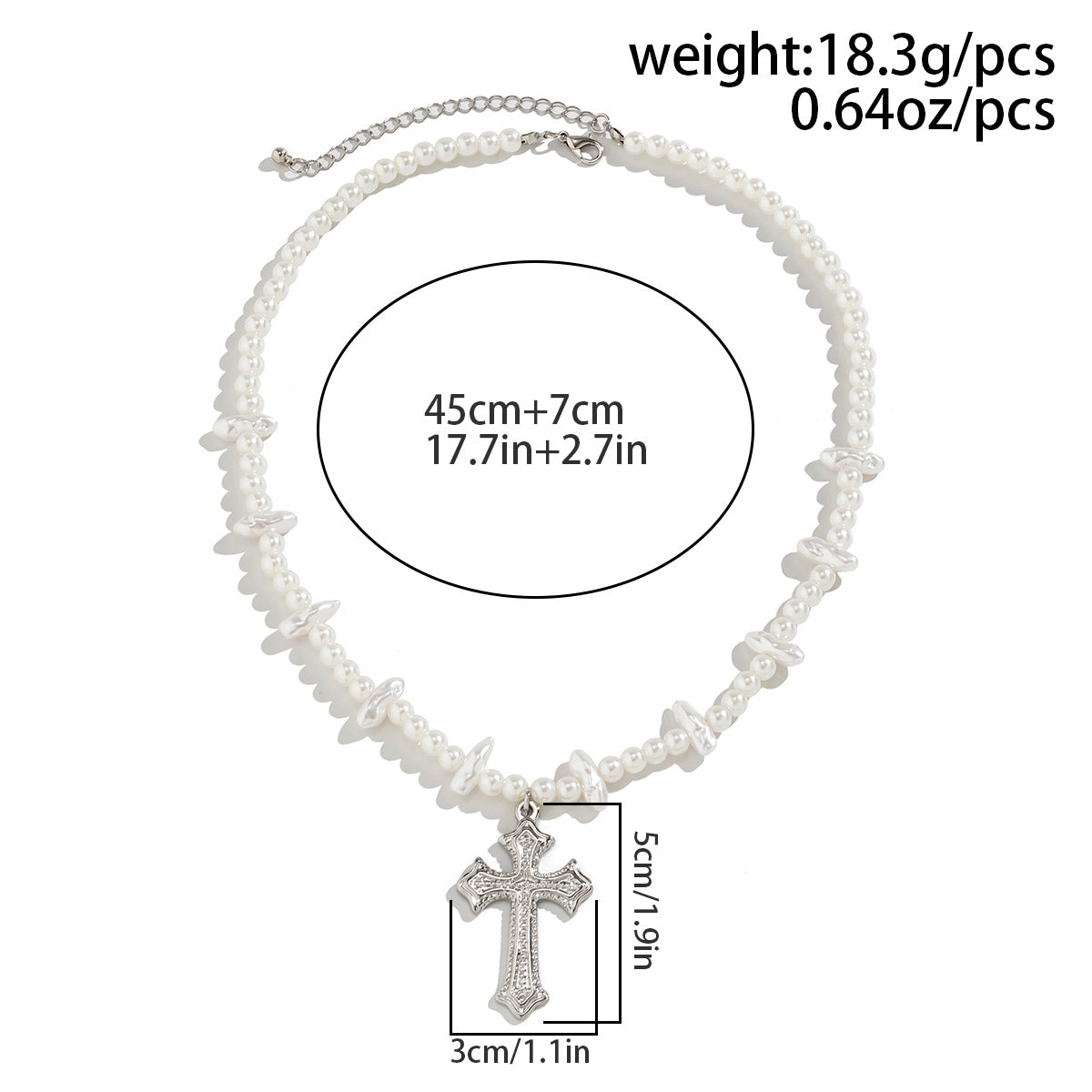 Wholesale Men's Cross Irregular Beaded Necklace ACC-NE-Puxin008