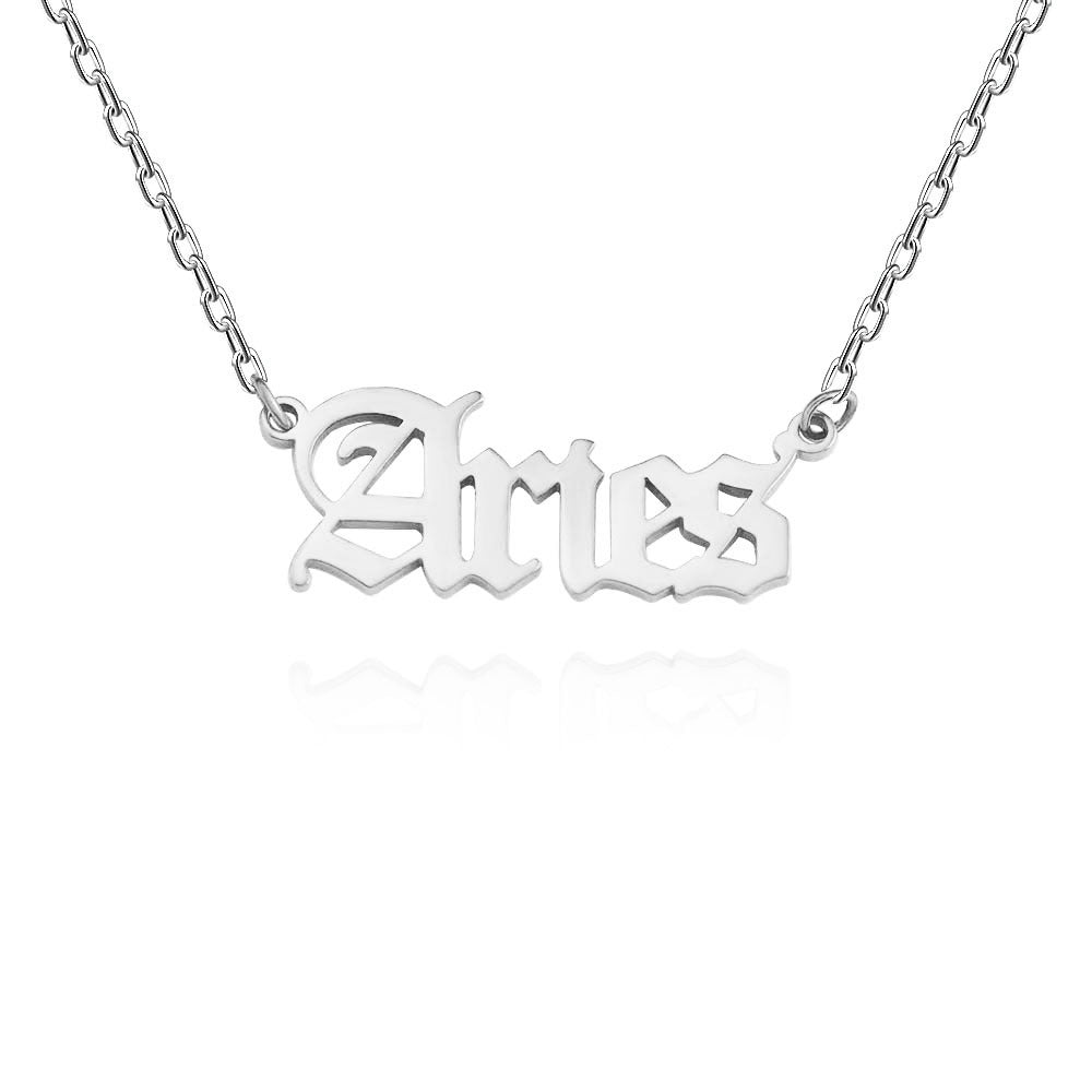 Wholesale Stainless Steel 12 Zodiac Letter Necklace ACC-NE-MiYi004