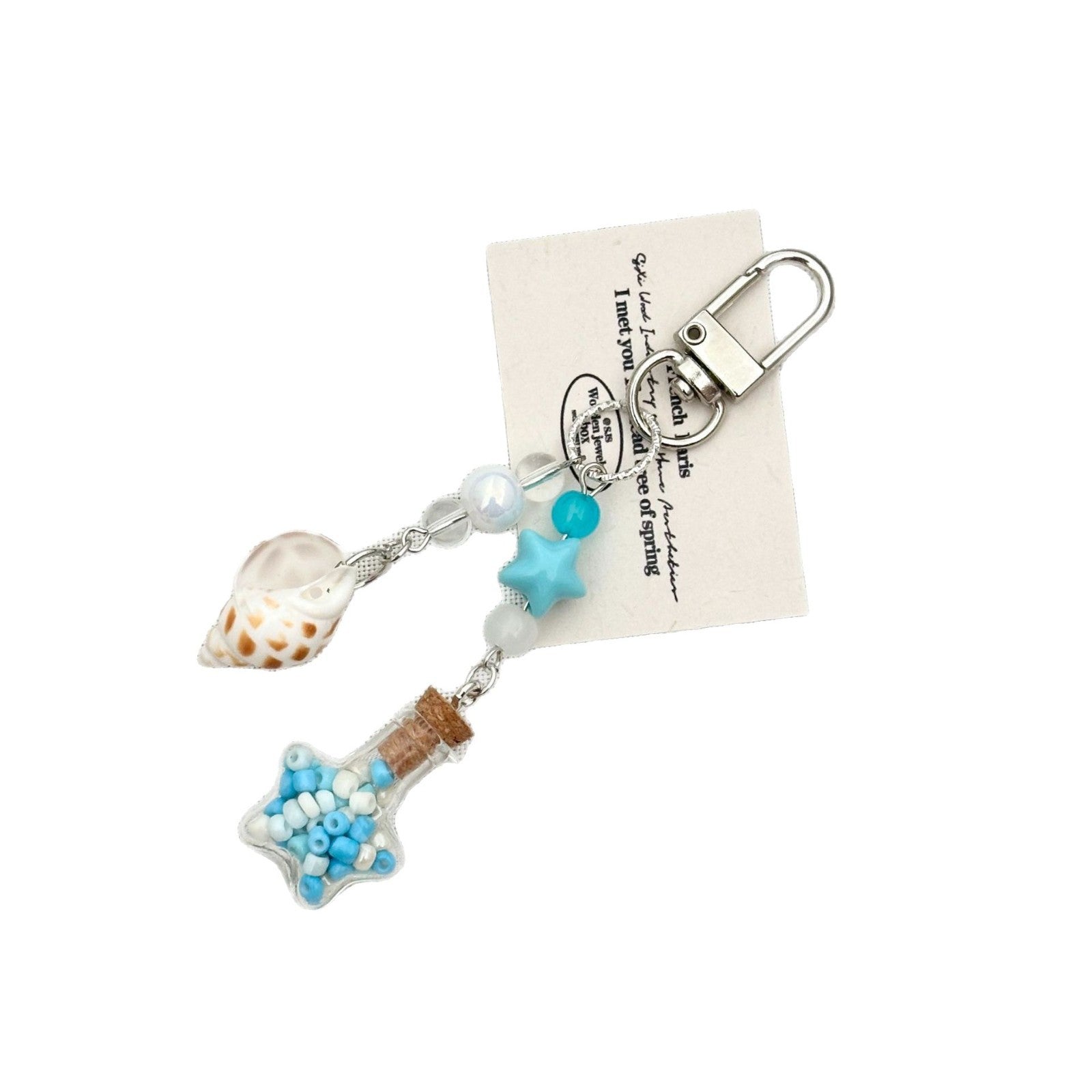 Wholesale  sea salt drift bottle keychain