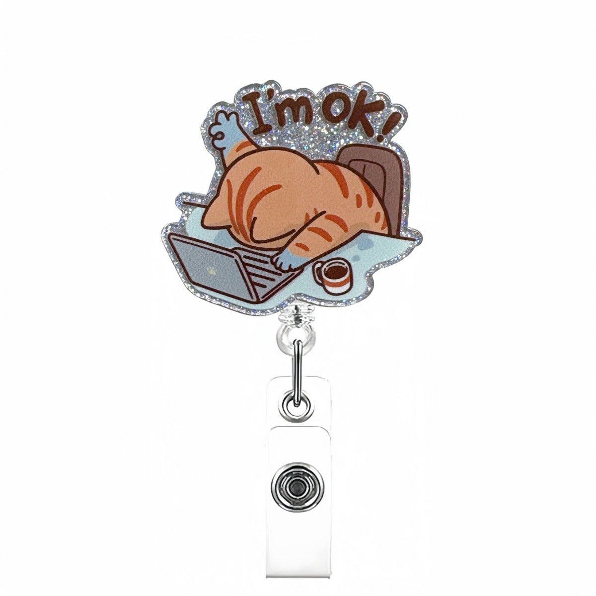 Wholesale  retractable snap fastener acrylic fun animal Badge Reels