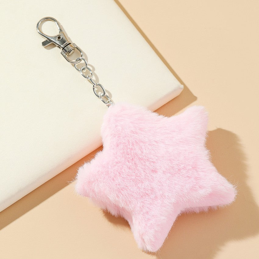 Wholesale Cute Plush Star Keychain