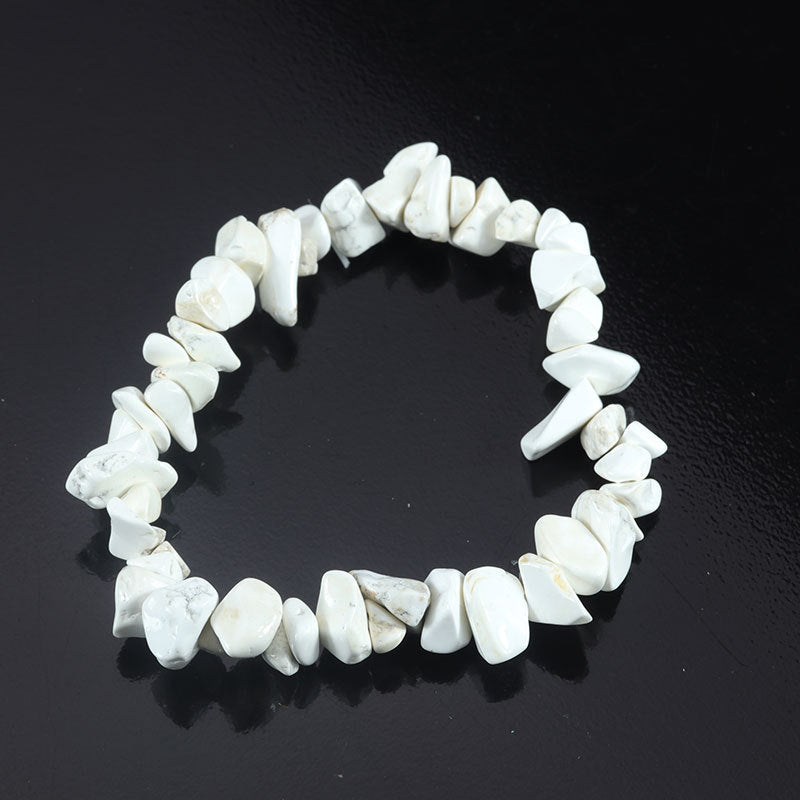 Wholesale Natural colorful gravel hand-woven elastic boho bracelet