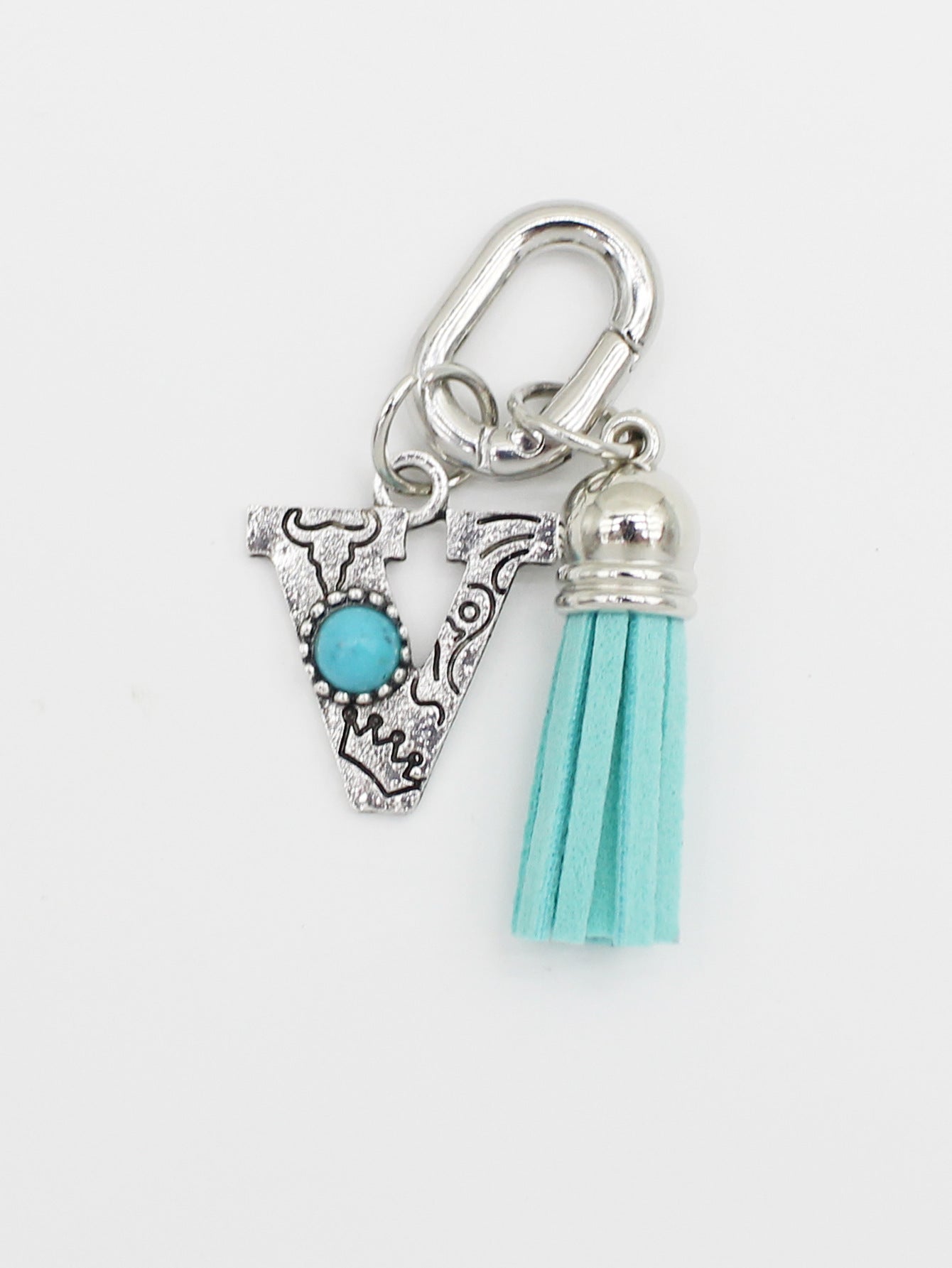 Wholesale New Ethnic Style Turquoise 26-Letter Tassel Shoe Bag Pendant Jewelry