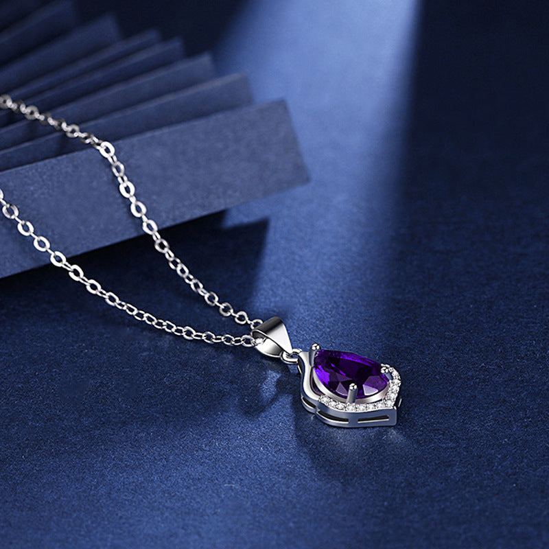 Wholesale  Light Luxury Fashion Jewelry Accessories Glass Crystal Necklace Stacked Wear Jewelry