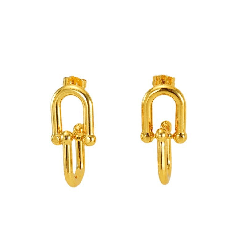 Wholesale  stainless steel plated 18k gold earrings
