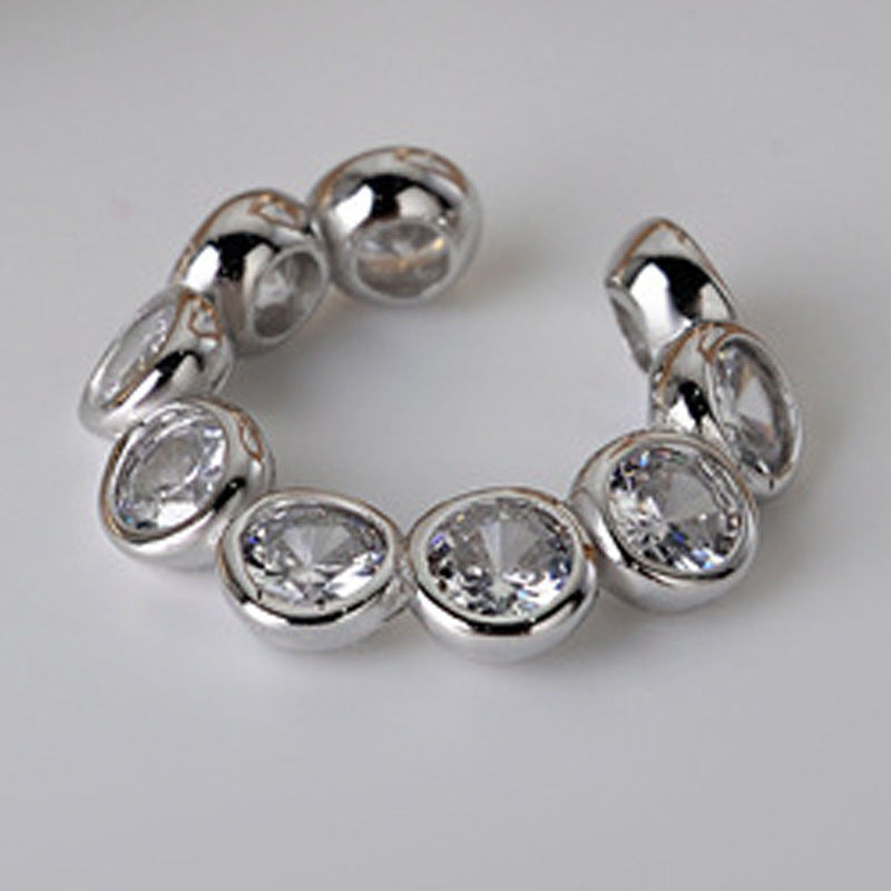 Wholesale Simple S925 Sterling Silver Round Diamond Ear Clip ACC-ES-YWE006
