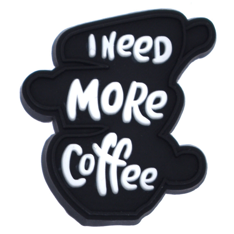 Wholesale Random 100pcs Coffee Series Shoes Accessories Shoes Charms