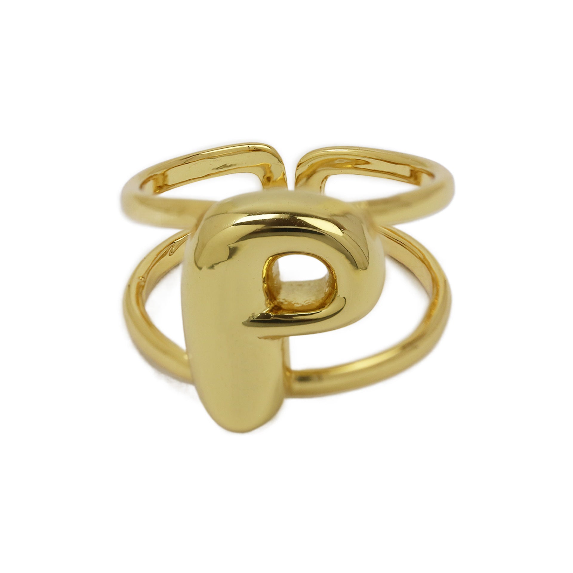 Wholesale  26 A-Z English Letter Open Luxury Women's Rings