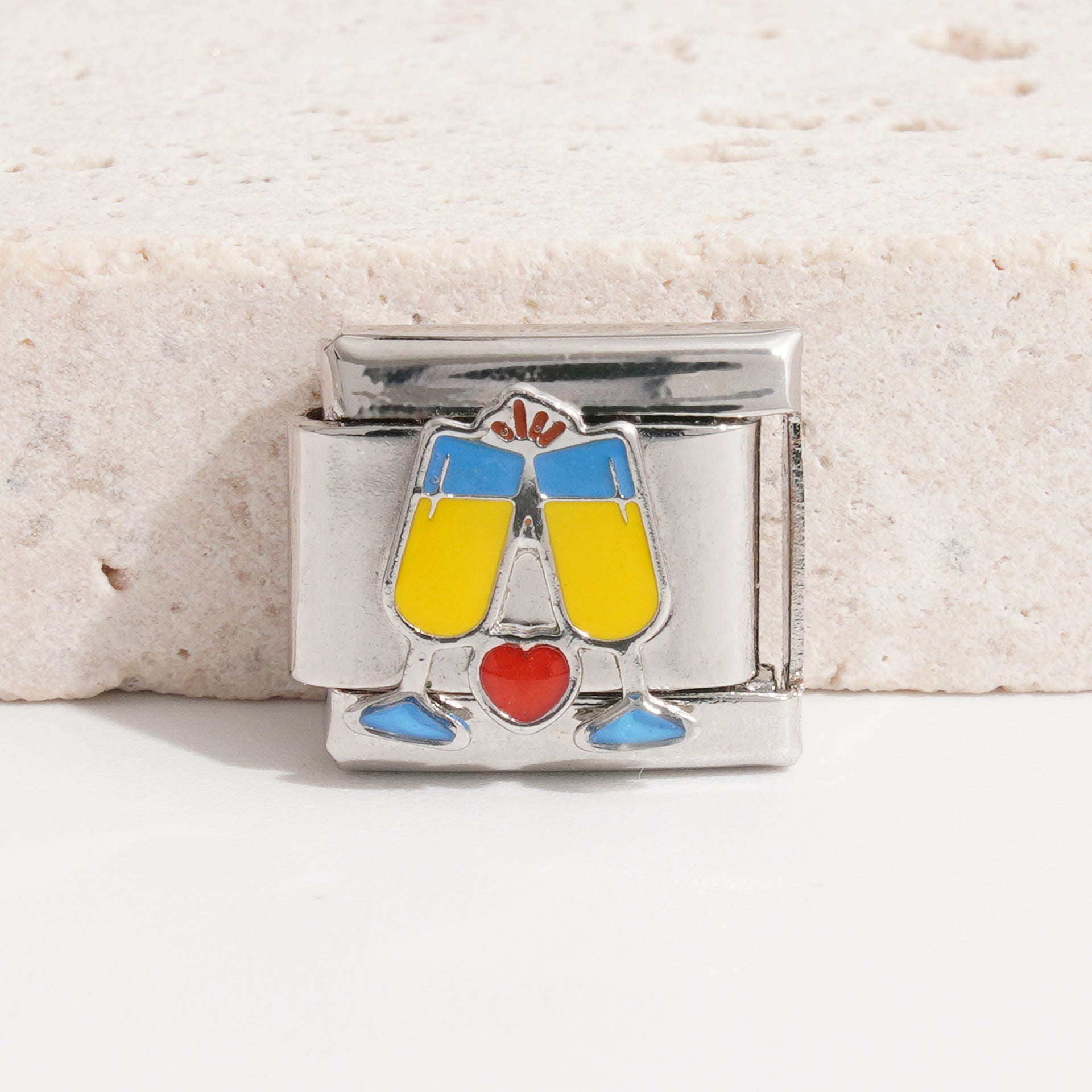 Wholesale Italian Charm Bracelet 9mm DIY Splicing Creative Pattern Stainless Steel Composable Bracelet