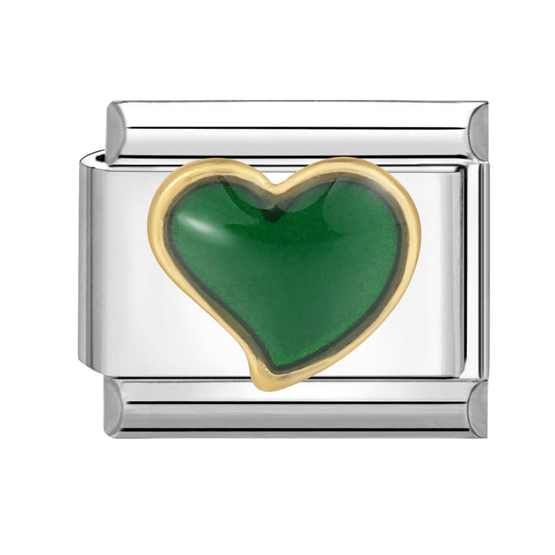 Wholesale Italian Charm Bracelet 9mm DIY Splicing Removable Green Series Titanium Steel Composable Bracelet