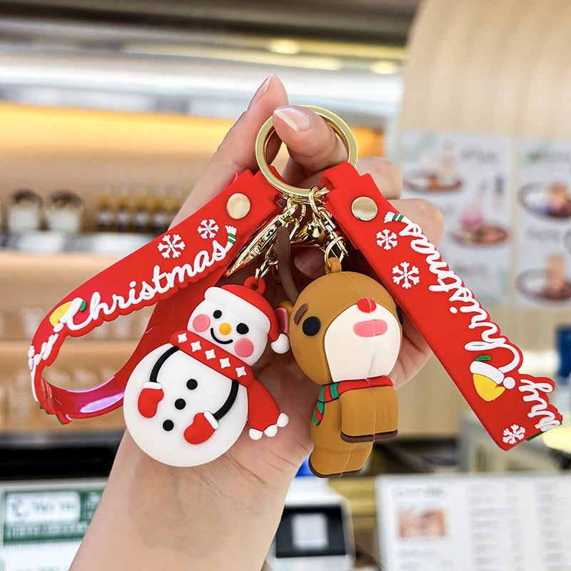 Wholesale Christmas Cartoon Cute PVC Soft Keychains ACC-KC-XJY009