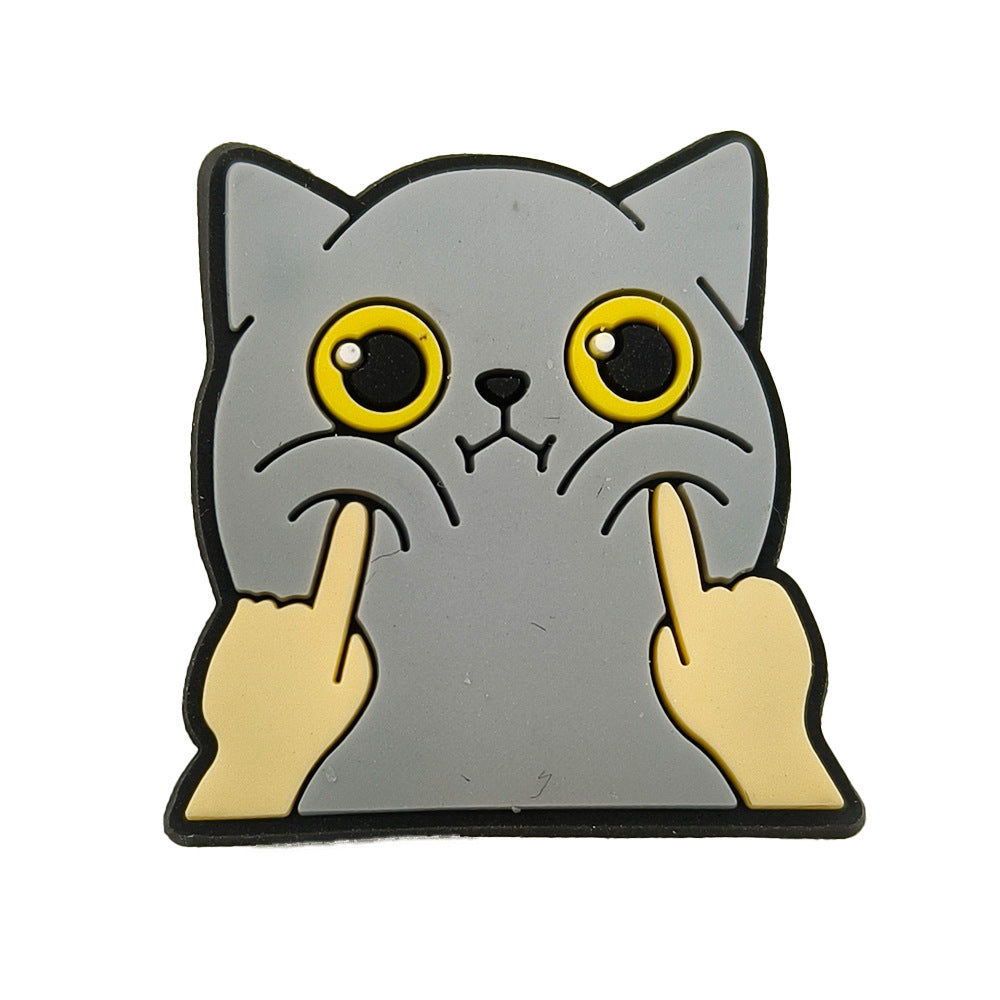 Wholesale Cute cartoon cat pattern hole shoes charms