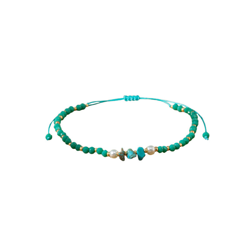 Wholesale Colorful Gravel Hand Rope  Bracelet