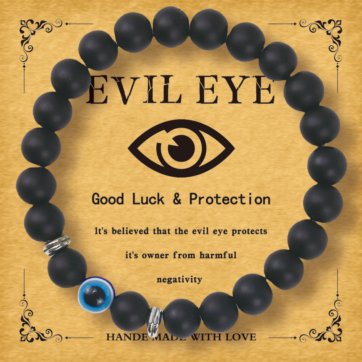 Wholesale Evil Eye Stone Bead Stretch Bracelet Fashion Accessory Gift