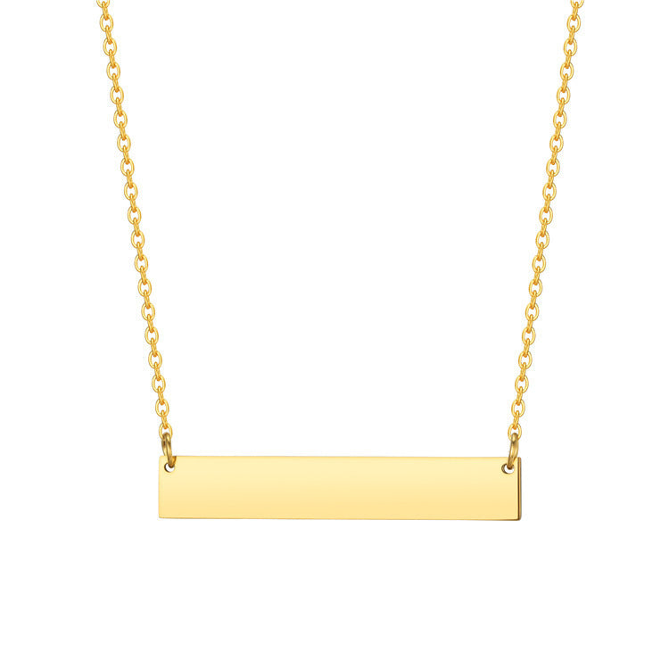 Wholesale Black Titanium Steel Box Chain Necklace |  Geometry Pendant for Daily Layering Jewelry Accessory