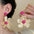 Wholesale Handmade Woven Rafi Grass Exaggerated Big Flower Earrings