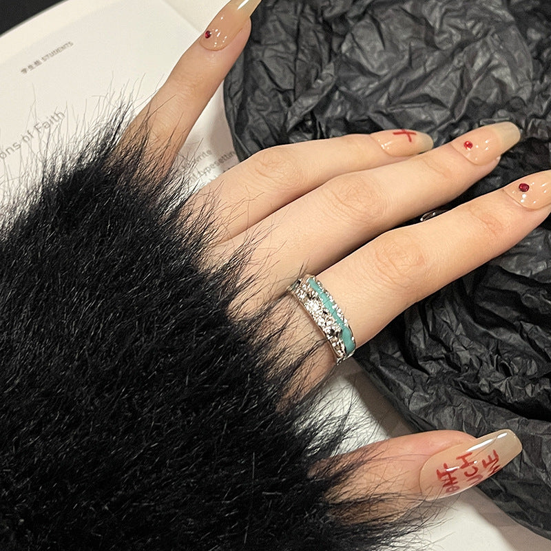 Wholesale Vintage Oil Dripping Copper Open Adjustable Finger Rings ACC-RS-JiuHao030