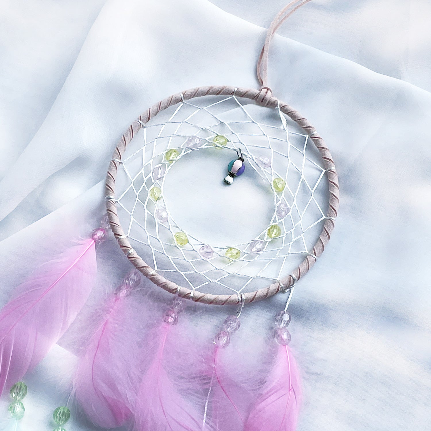 Wholesale Feathered Rainbow Wind Chime Dreamcatcher