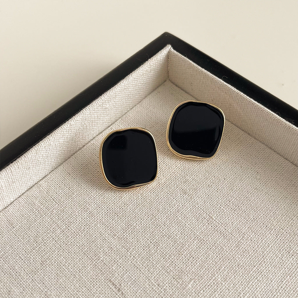 Wholesale  Black Oil Drop Earrings