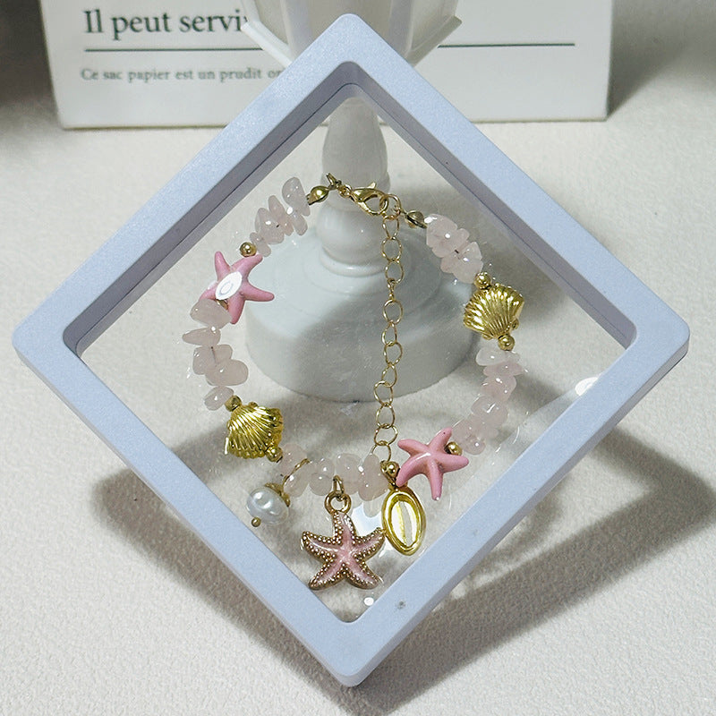 Wholesale  natural crystal irregular gravel bracelet