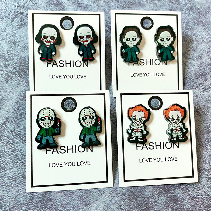 Wholesale Halloween Horror Acrylic Earrings ACCVIP-ES-XinChuan001