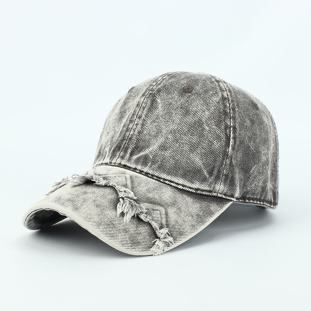 Wholesale Vintage Raw Edge Washed Distressed Denim Baseball Cap ACC-HT-RongZhao021