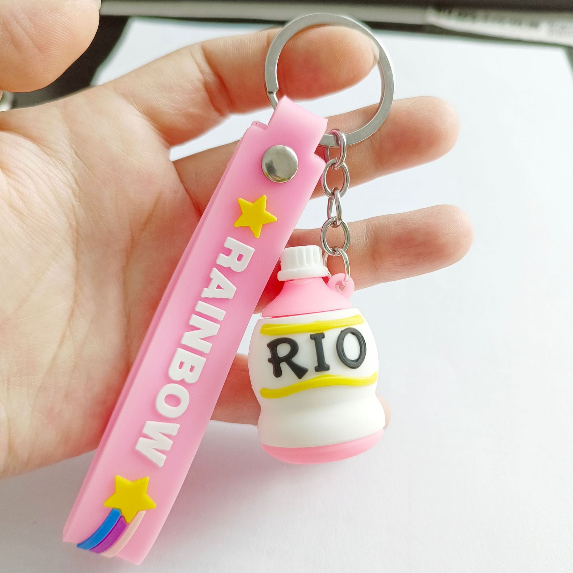 Wholesale Cartoon Cute PVC Soft Glue Keychains ACCVIP-KC-HongAo001