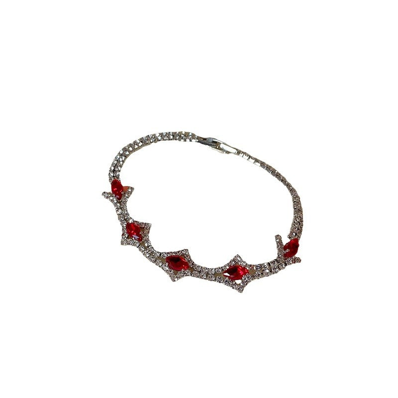 Wholesale Red diamond zircon clip bracelet